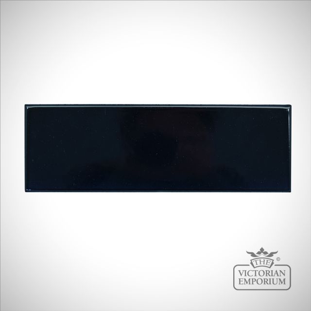 Black glazed brick slip
