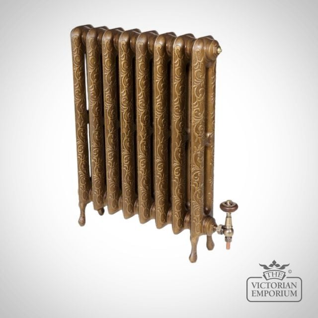 Knightsbridge Electric Radiator 580mm High Knightsbridge 750 In Antiqued Gold Effect  Medium