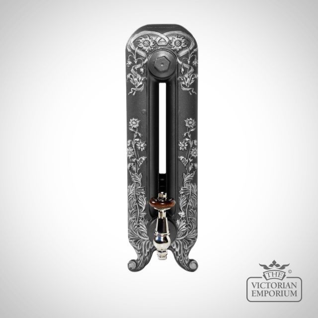 Toulouse Electric Radiator 590mm High Toulouse 590mm In Highlight Silver On Old Pewter  Medium