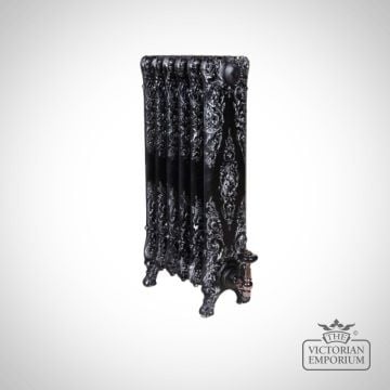 St Mark Electric Cast Iron Radiator With Traditional Ornate Design   800mm High Saint Mark In Pewter Highlight Effect  Medium