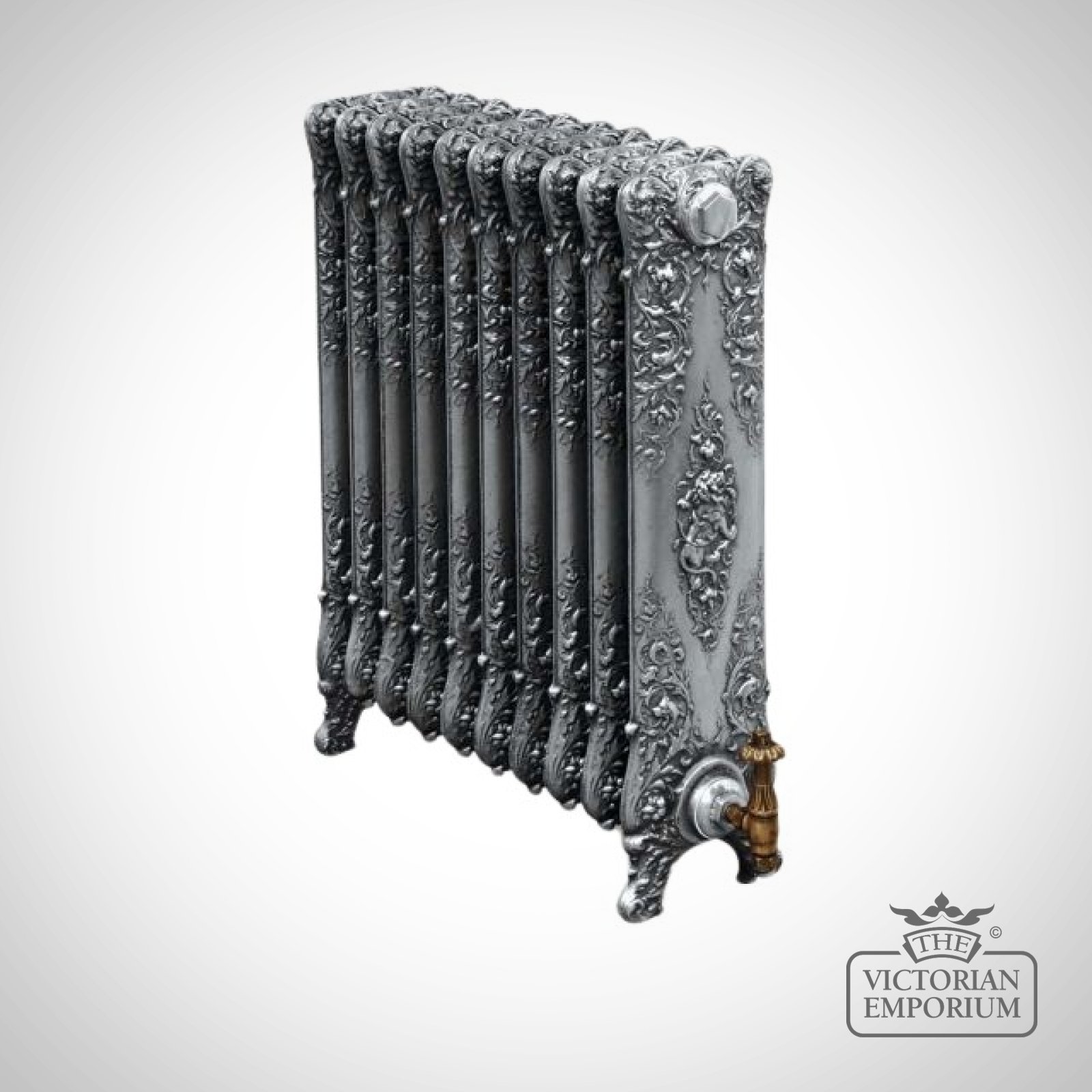 St Mark Electric Cast Iron Radiator with Traditional Ornate Design - 800mm high