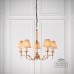 Stanford antique brass 5 light ceiling pendant 63627 1