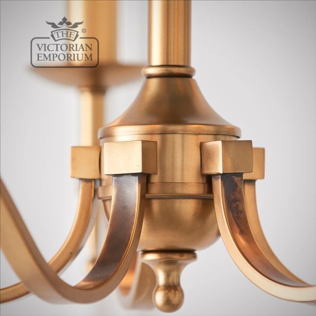 Stanford Antique Brass 5 Light Ceiling Pendant 63627 5