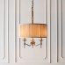 Stanford-antique-brass-3-light-pendant-beige-shade  63630 1