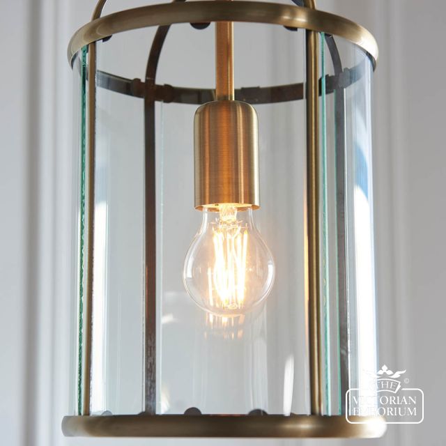 Lambeth Pendant Light In Antique Brass Or Satin Nickel Finish  69454 6