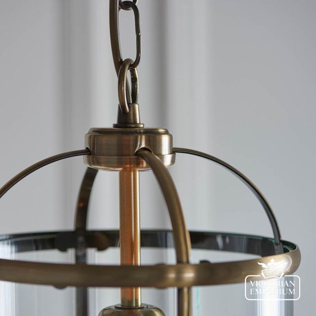 Lambeth Pendant Light In Antique Brass Or Satin Nickel Finish  69454 8